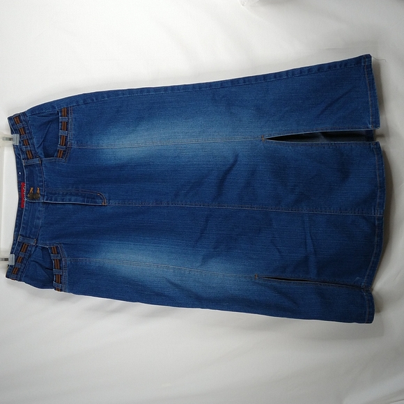 SOLO Blue Demin Maxi Skirt Size:14 - Picture 1 of 7